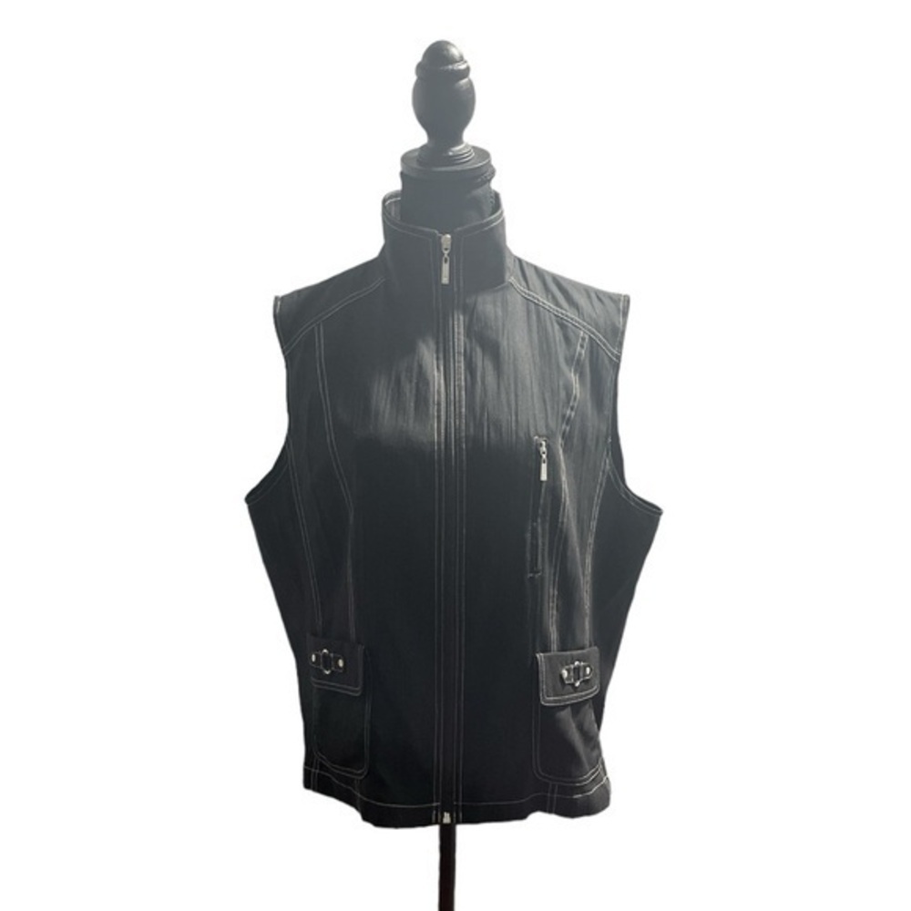 3/25$ (Mix)Alia Sleeveless Vest, Vintage Vest, Alia Petite, Black - Picture 2 of 15